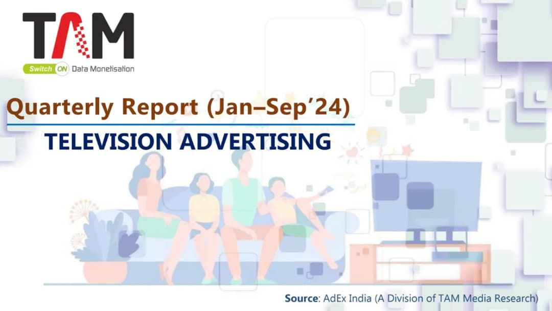 TV ad volume dropped by 2% in Jan-Sep’24 over Jan-Sep’23: TAM AdEx