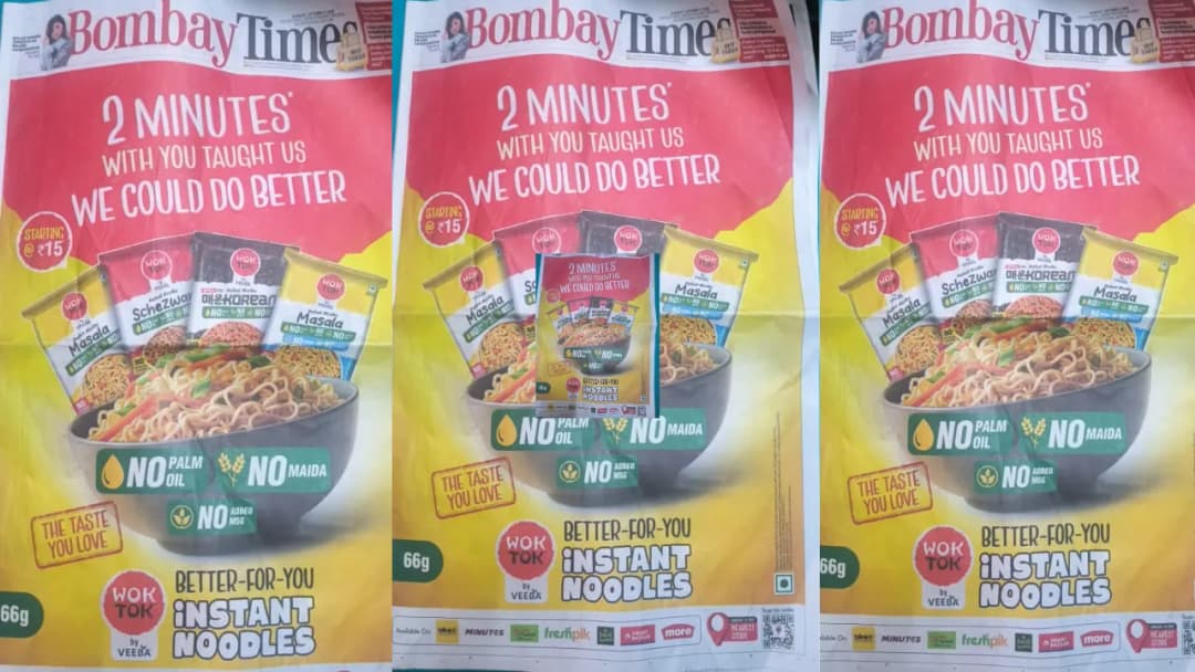 Maggi gets roasted in Veeba's Wok Tok print ad