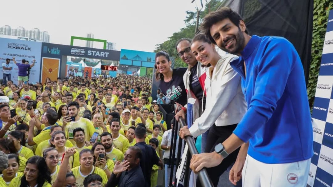 Kartik Aaryan and Ananya Panday join Skechers’ sixth Walkathon in Mumbai