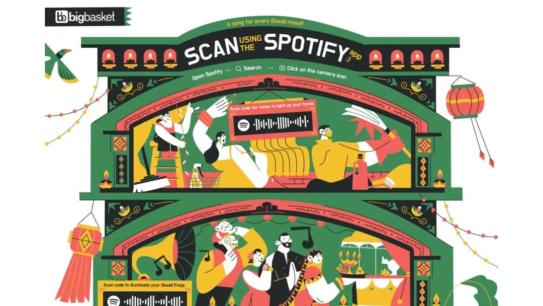 Marketing Latest Stories Bigbasket adds Spotify playlists to Diwali delivery bags
