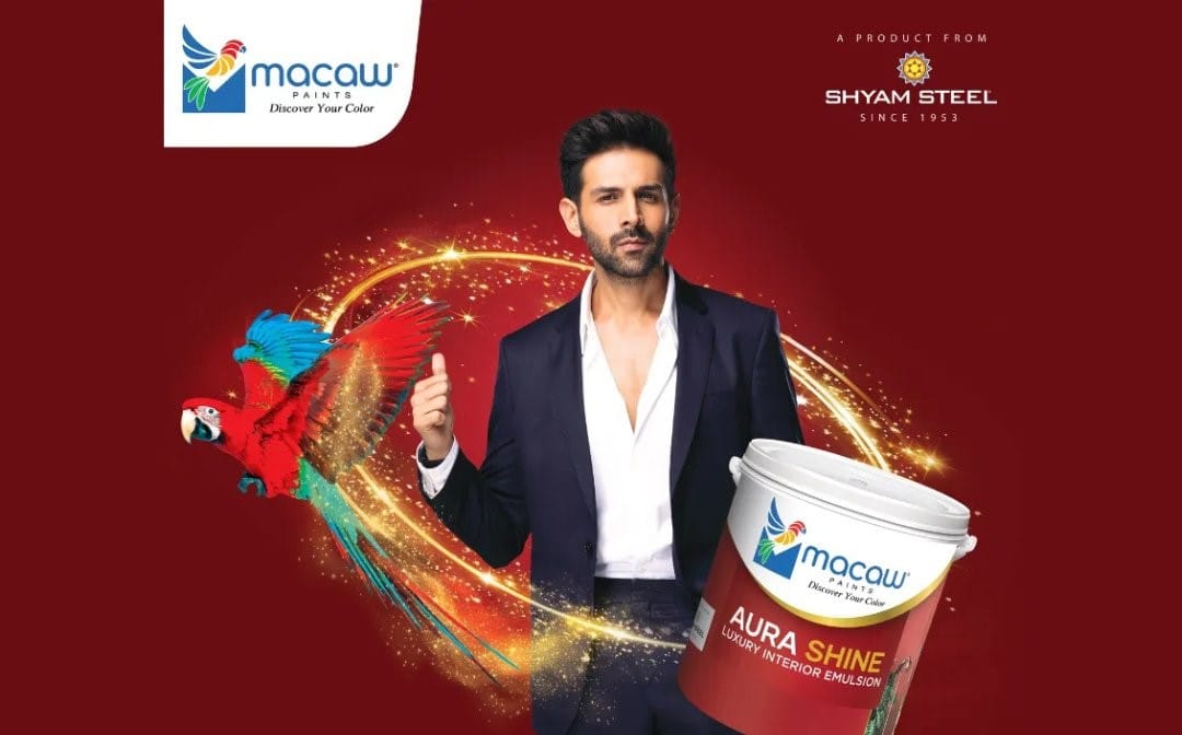 MarketingNews Shyam Steel enters paints business, launches Macaw with Kartik Aaryan