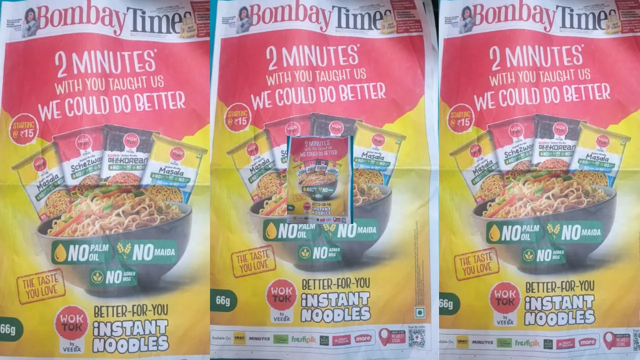 Maggi gets roasted in Veeba's Wok Tok print ad