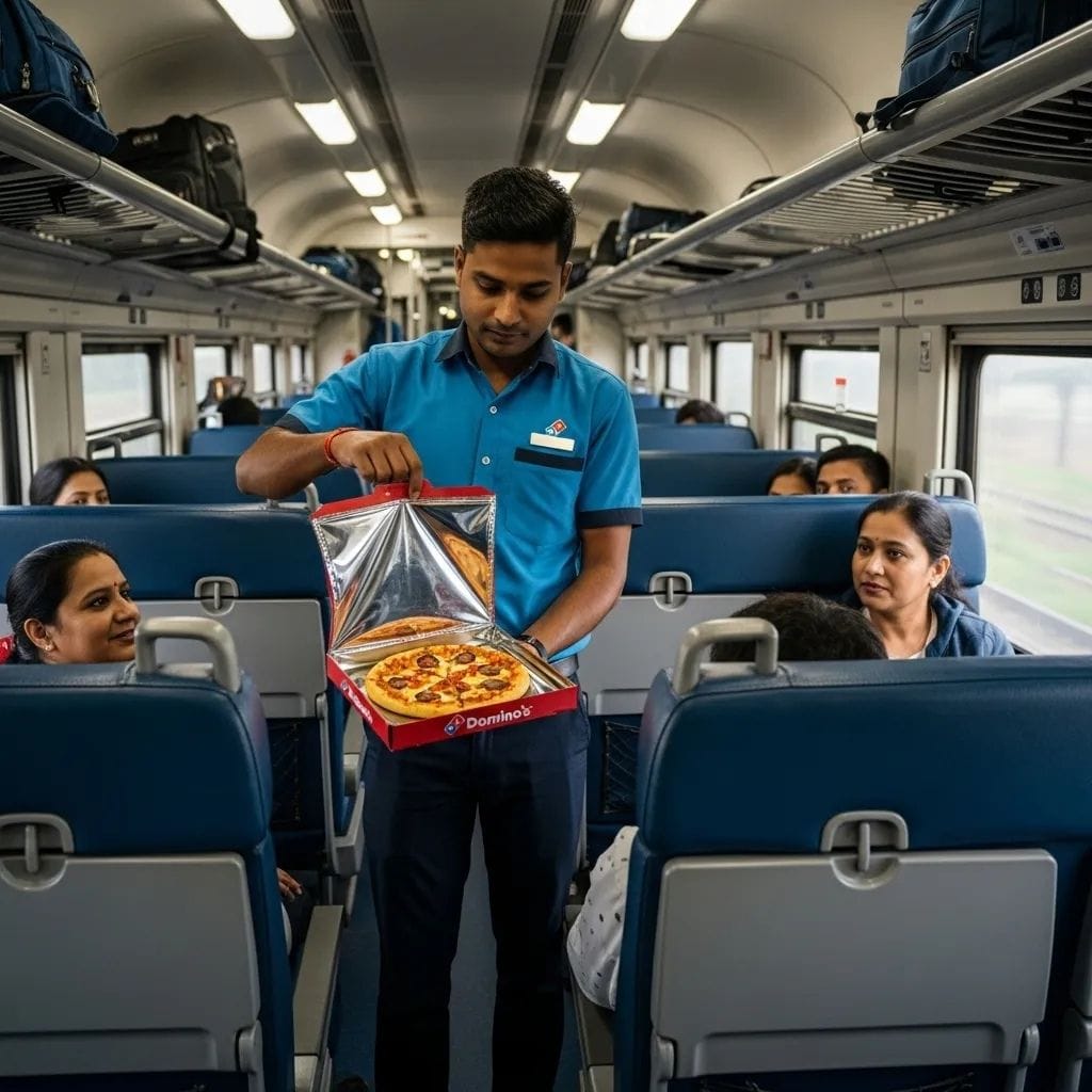 ‘Pizza, Dominos Pizza!’ The surprising hawker call on a Mumbai–Ahmedabad train