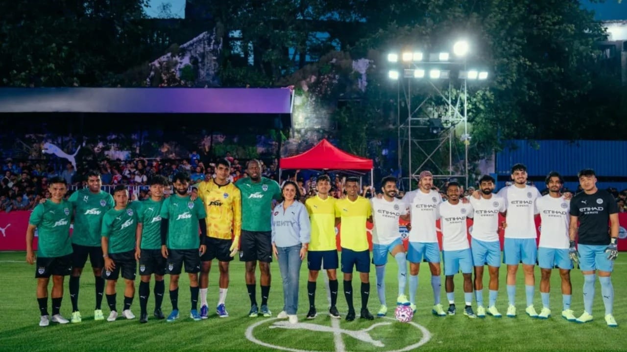 PUMA hosts Usain Bolt for 5v5 football in Mumbai with Sunil Chhetri & Bollywood celebrities