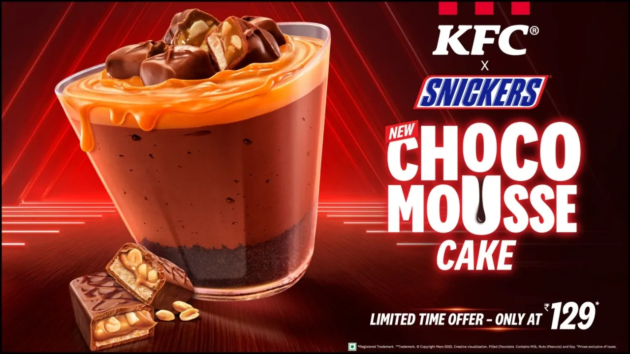 KFC and Snickers collaborate to launch limited-edition Choco Mousse Cake in India
